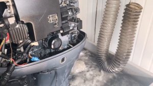 Арт 3543. Запуск лодочного мотора Yamaha F50. 2077 год.
