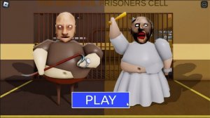 Бабка против дедушки бегут из тюрьмы! Обби роблокс
