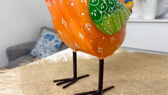 Декоративная садовая фигура КУРОЧКА ПИННА, металл, 28 см, 2056539