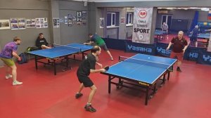 отбор Рыбкин Р. (554) - Денисов А. (589) 03.03 настольный теннис Малиновый 400+ турнир СПб