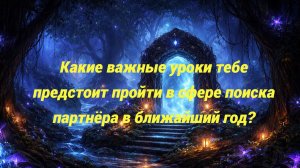 Какие важные уроки тебе предстоит пройти в сфере поиска партнёра в ближайший год?