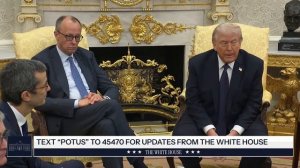 US President Donald Trump with German Chancellor Friedrich Merz, March 3, 2026