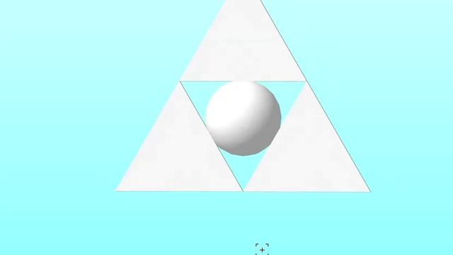 3D композиция - 3 треугольные призмы и шар