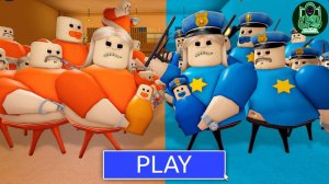 9999 заключенных против 9999 полицейских в побеге из тюрьмы Барри! Новый страшный Обби #Roblox