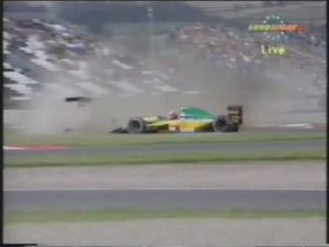Формула 1. Вылет Херберта на Гран-при Франции 1992 (субботняя квалификация)