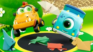 МАШИНКИ МОКАС ИЩУТ ОРИГАМИ-ЖИВОТНЫХ! 🦒🌧️ ВЕТЕР УНЁС бумажные фигурки! 🍃🚗