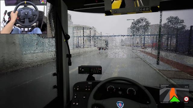 Ливень в The Bus 🌧️ Рейс на Thrustmaster TX 🚌