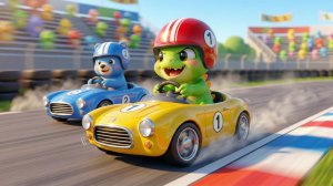 Мультики про МАШИНКИ для малышей 🚗 Динозаврик Тоша — Песенка про гонки