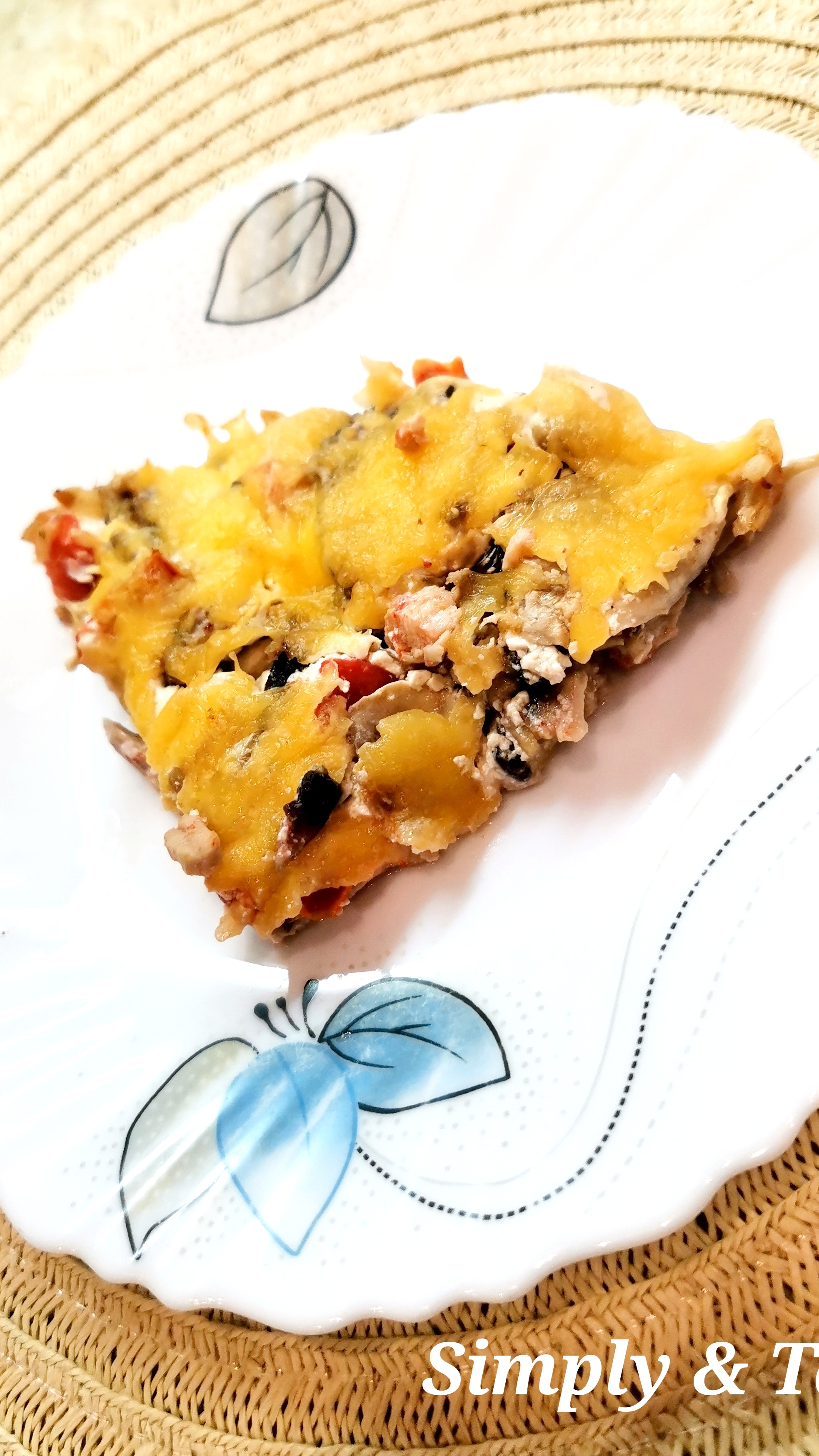 Сочная запеканка с курицей и грибами 😍