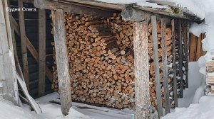 УТРО ПОСЛЕ ВЧЕРАШНЕЙ ПУРГИ. ЗАПРАВИЛ МОТОТОЛКАЧ АЛЬБАТРОС ХСЛ9. РАСХОД ДРОВ ЗИМОЙ. 24.02.26