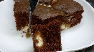 Шоколадный манник с творожной начинкой и изюмом