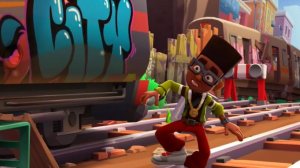 Фрэш собирает монетки в Доках Subway Surfers City Мультфильмы Бегалки