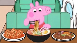 МУКБАНГ! АСМР- СВИНКА ПЕППА ПОГЛАЩАЕТ РАМЕН, 🍿🍱КИМЧИ, БУЛГОГИ! ОСТРАЯ ЕДА ВОТ ЭТО ДА! РЕАКЦИЯ