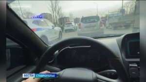 Массовое ДТП произошло на подъезде к Пятигорску