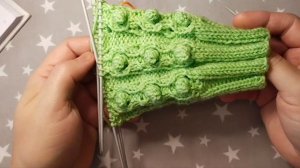 Узор Шишечки для кругового вязания / подарочные носочки / схема узора.