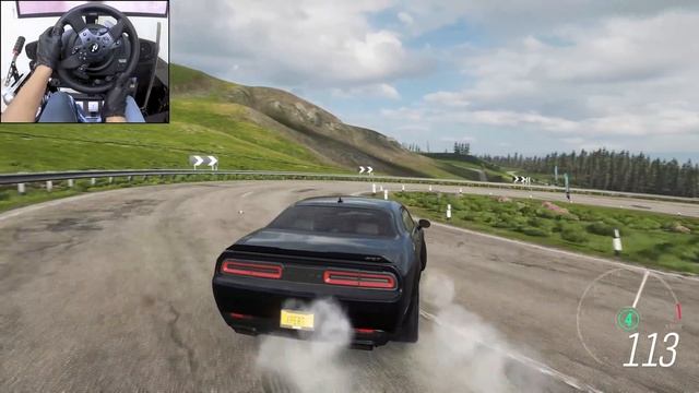 Dodge Demon: 1100 адских сил 🔥 Заезд в FH4 на Thrustmaster T300RS 🏁