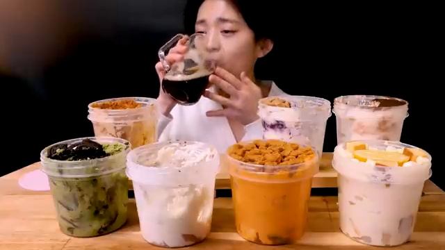 꾸덕한 요거트요거트의 새로운 변신 꾸덕한 그릭요거트 먹방 Tiramisu Matcha Oreo Lotus Greek Yogurt ASMR Mukbang