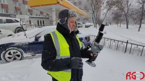 Работа с лазерным SLAM сканером NAVMOPO P2 в снегопад. Удаление снега-шума в программе Model.