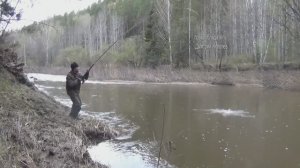 Тайга ХАРИУС ЛОМАЕТ УДОЧКУ Рыбалка Охота Сибирь Бушкрафт Евгений Федорович Рыбалка на поплавок