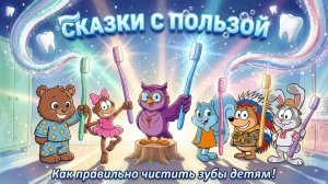 Сказки с пользой ✨ Выпуск 1 — Как правильно чистить зубы | Мультик для детей