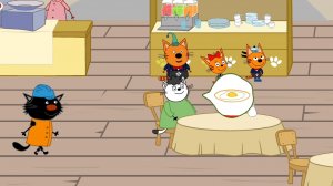 Три кота. Второй день в кафе.