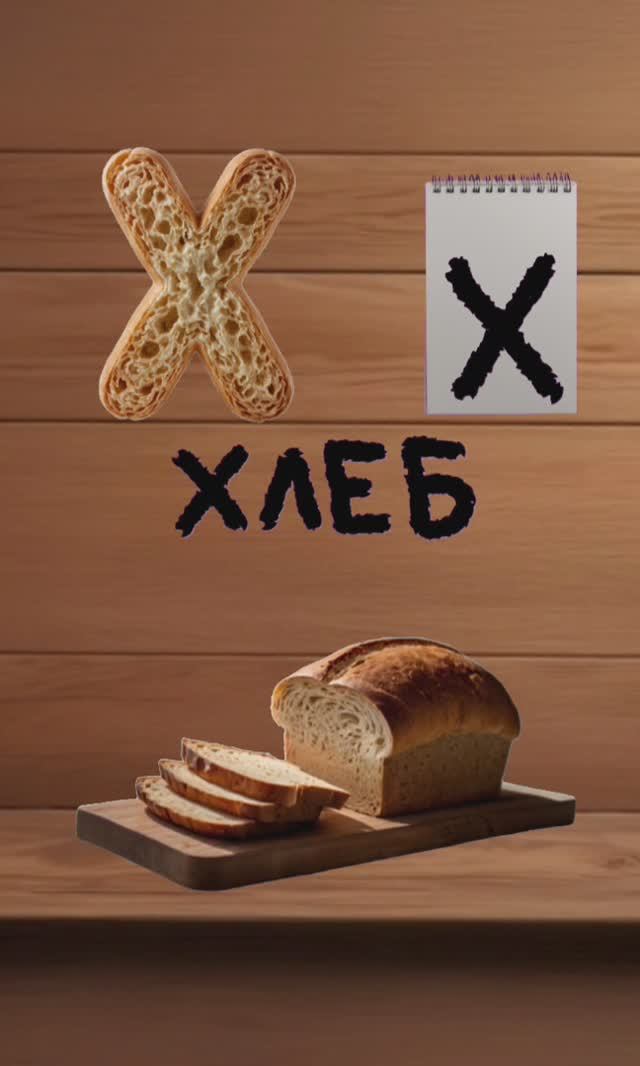 буква У, Ф, Х. вкусный алфавит. алфавит для детей. учим буквы и учимся говорить.