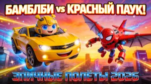 🚀 Новый Бамблби с супер-крыльями! Красный Паук-истребитель рвёт всех 😍