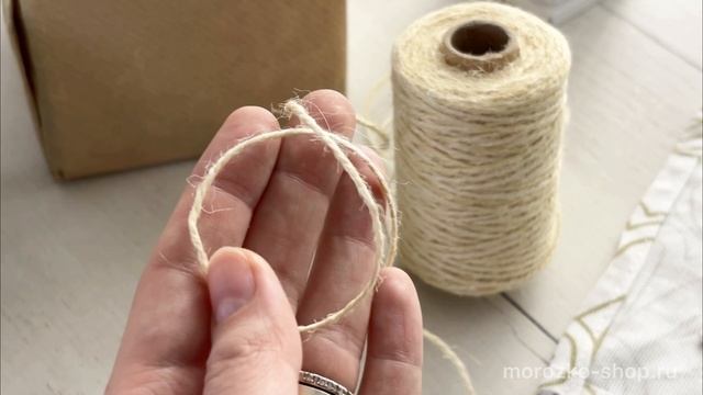 Джутовый шнур для декорирования УЮТНЫЙ ДЖУТ, белый, разная толщина, CAA700880