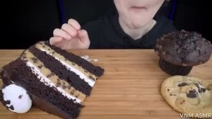 ASMR Chocolate Chip Desserts Cookie Dough Cake Ice Cream Sandwich Donut Muffin Soft Cookie