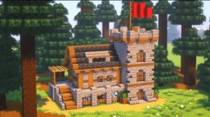 Урок по созданию дома-замка в Майнкрафте | Просто и быстро