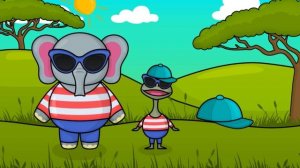 Слон и лягушка наряжаем видео для детей