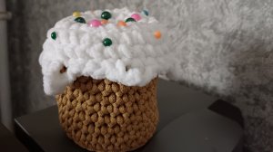 ГОТОВИМСЯ К ПАСХЕ КУЛИЧ КОРЗИНКА КРЮЧКОМ