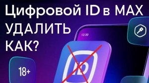 Как удалить цифровой ID в мессенджере MAX? Инструкция для смартфона.