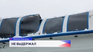 Верхняя часть конструкции памятника «Метеор» в Нижнем Новгороде деформировалась из-за снега