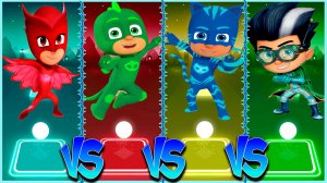 Герои в масках Coffin Dance в Tiles Hop lvl 1 - Мультик PJ Masks