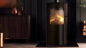 Современная печь-камин Kratki Rollo