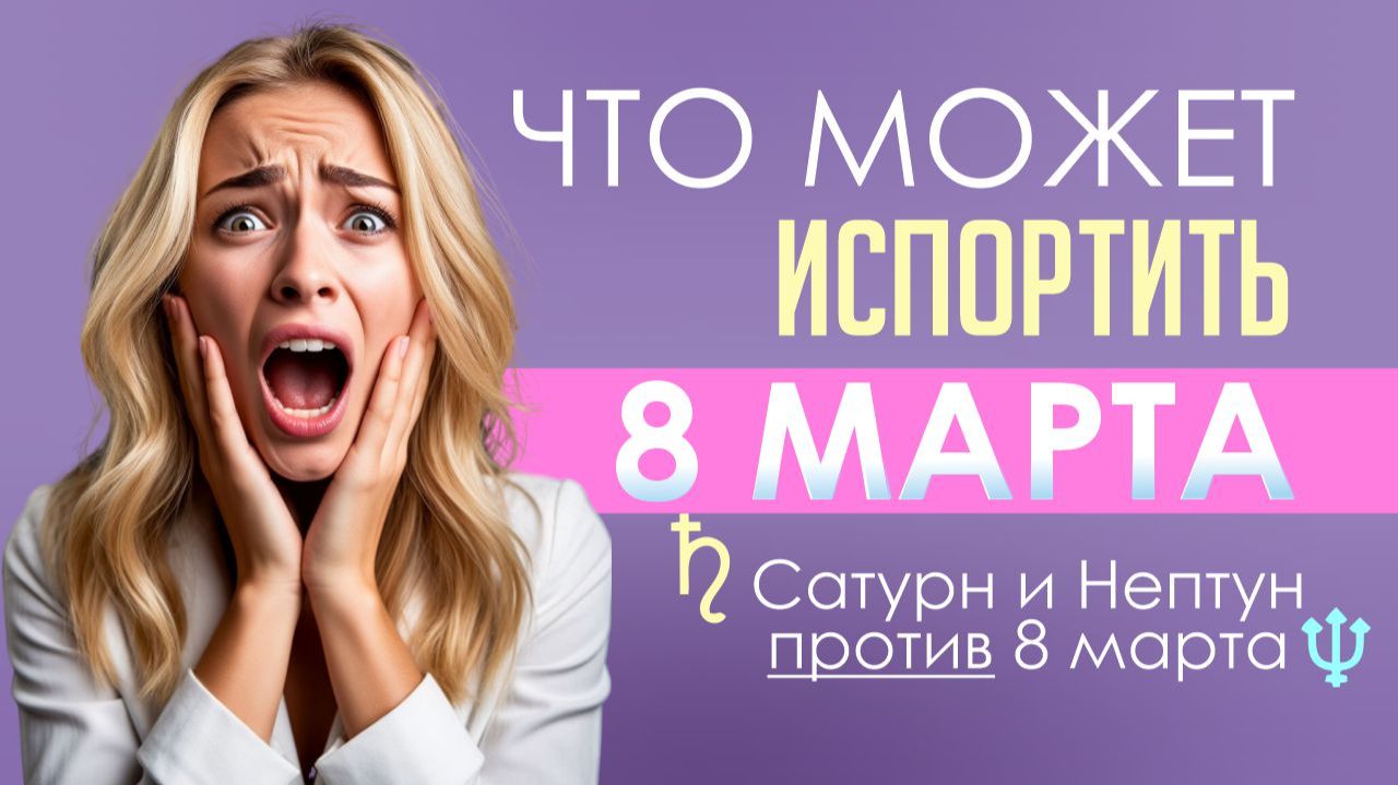 Что может испортить 8 марта? Сатурн и Нептун против Венеры
