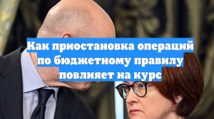 Как приостановка операций по бюджетному правилу повлияет на курс