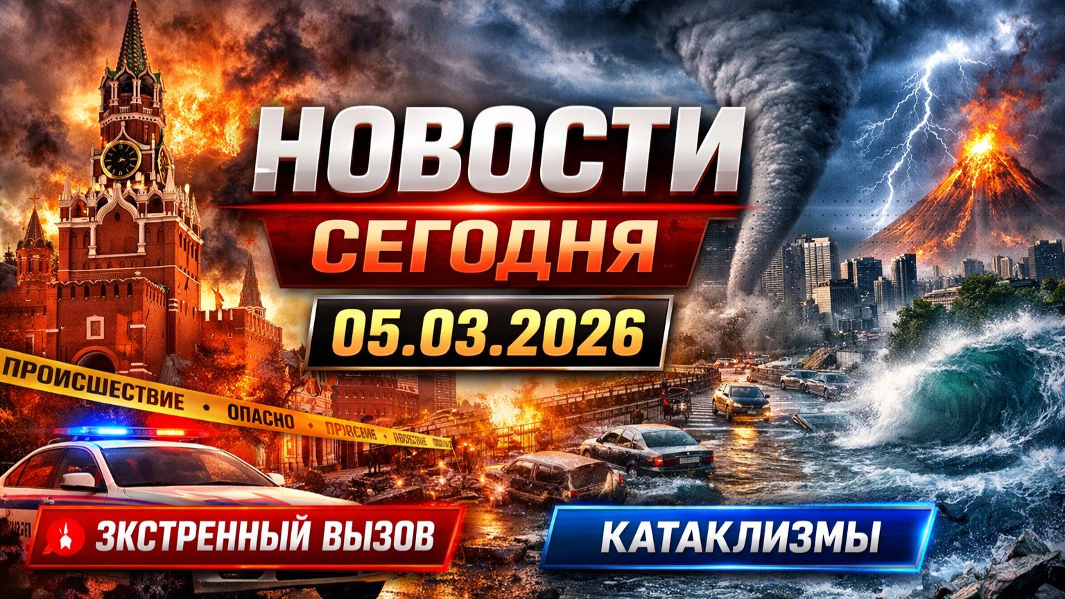 Новости Сегодня 05.03.2026 - Россия, Москва, Экстренный вызов новый выпуск, Катаклизмы, События Дня