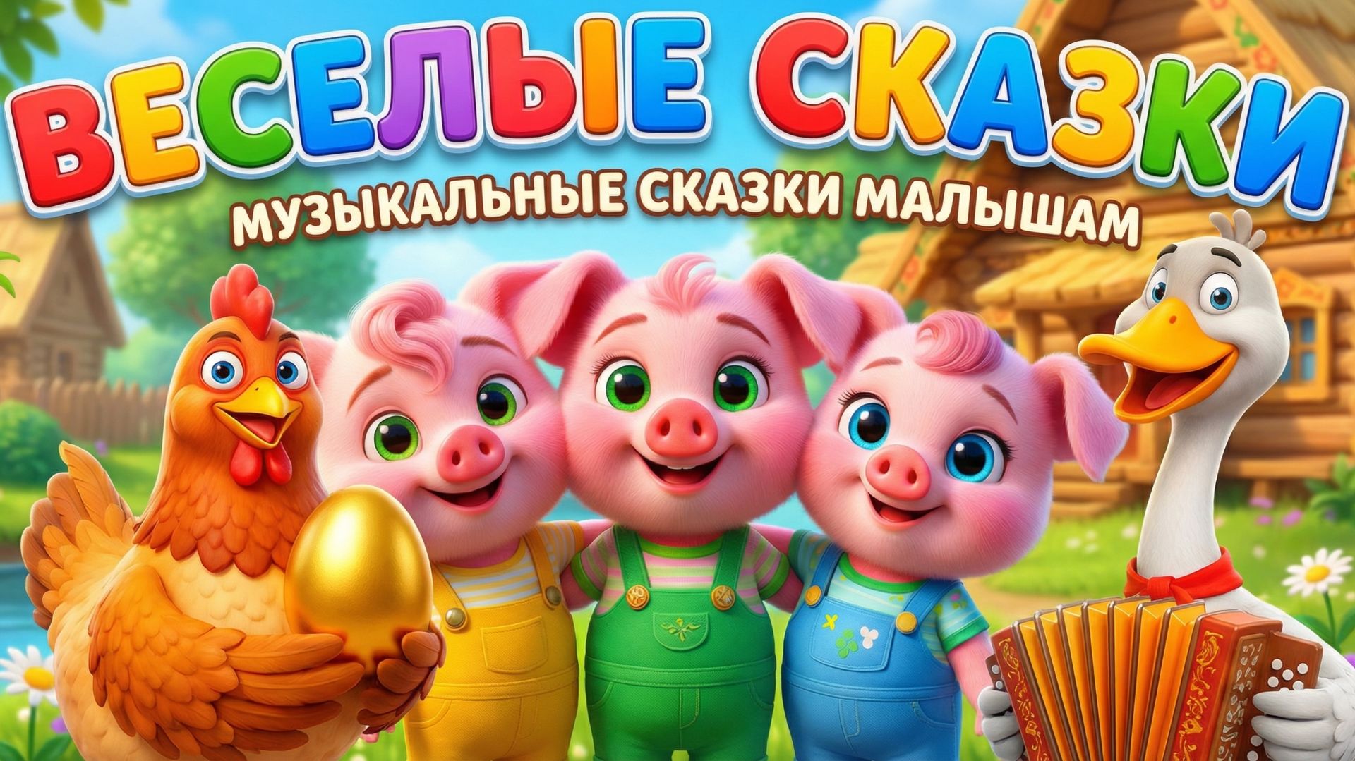 КУРОЧКА РЯБА, ТРИ ПОРОСЁНКА, ДВА ВЕСЁЛЫХ ГУСЯ, РЕПКА - МУЗЫКАЛЬНЫЕ СКАЗКИ - СКАЗКИ МАЛЫШАМ-МУЛЬТИКИ