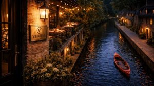 Романтическая ночная атмосфера у канала ✨ Уютная lounge-музыка при свете фонарей для глубокого рассл