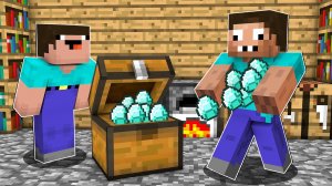 НУБ УКРАЛ АЛМАЗЫ У ПРО В МАЙНКРАФТ ! НУБИК ПРОТИВ ТРОЛЛИНГ ЛОВУШКА В MINECRAFT Дак Плей