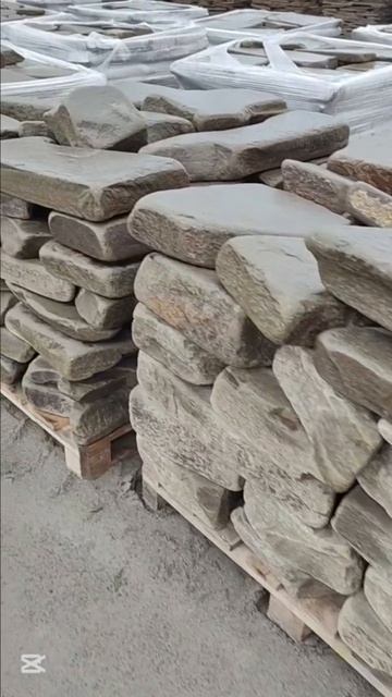 Песчаник серо-зелёный галтованный