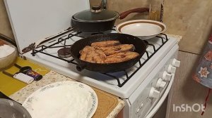 Жареный Карп, стейки на Ужин. Вкусно кушаем за деревенским столом