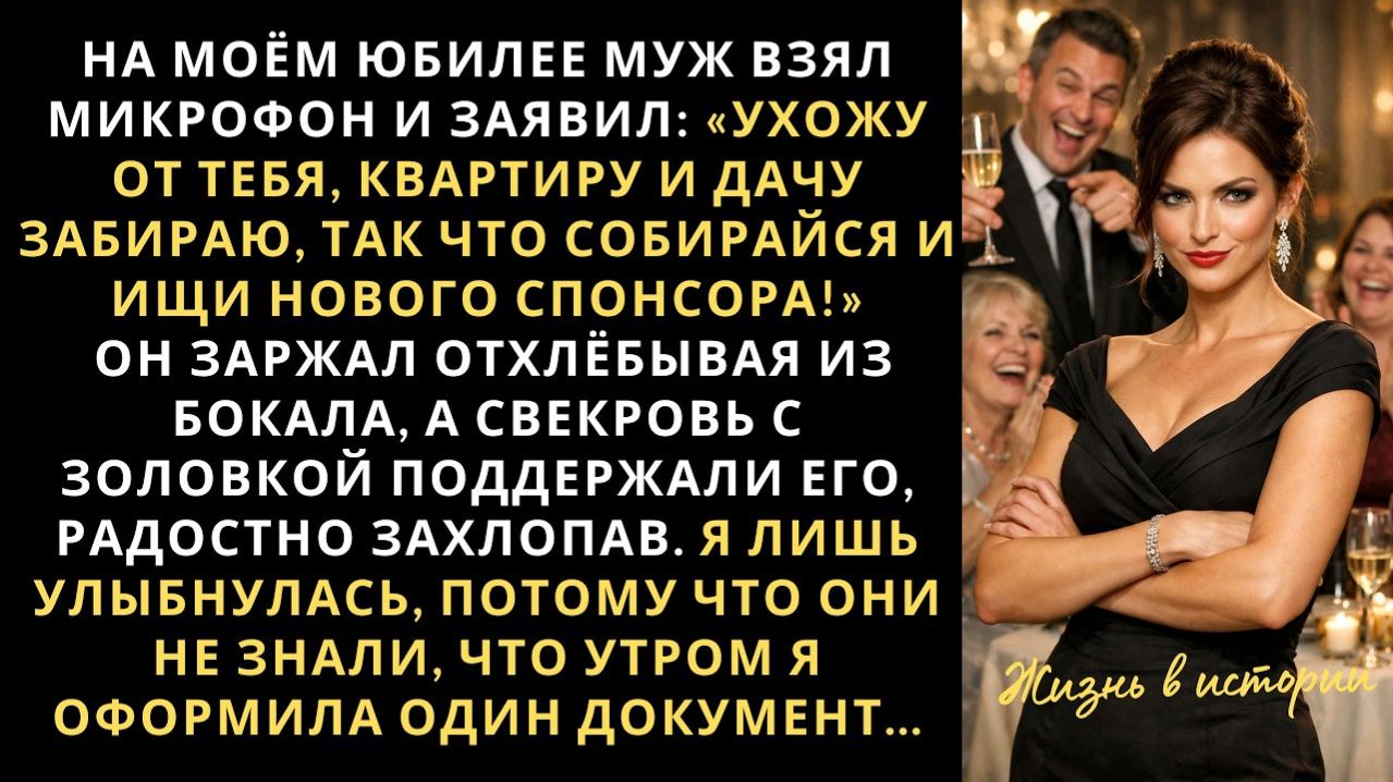 Истории из жизни|На моём юбилее муж взял|Аудио рассказы|Аудиокниги слушать онлайн|Жизненные истории смотреть онлайн