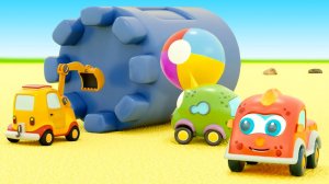 ДОЖДЬ РАЗРУШИЛ ЗАМОК ИЗ ПЕСКА! 😱🌧️ Машинки Мокас СТРОЯТ НОВЫЙ! 🏰🚜✨