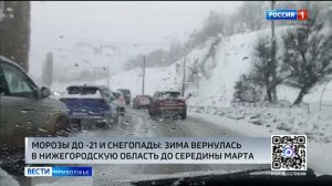 Зима вернулась в Нижегородскую область до середины марта