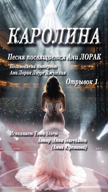 КАРОЛИНА. ПЕСНЯ ПОСВЯЩАЕТСЯ АНИ ЛОРАК. ВДОХНОВЛЕНА ИНТЕРВЬЮ АНИ ЛОРАК С ЛАУРОЙ ДЖУГЕЛИЯ. Отрывок 1