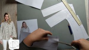 Моделирование. Блузка свободной формы с широким рукавом. Выкройка № 1979.