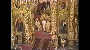 Архиерейская Литургия в Елоховском Богоявленском соборе 27 августа 1989 года.